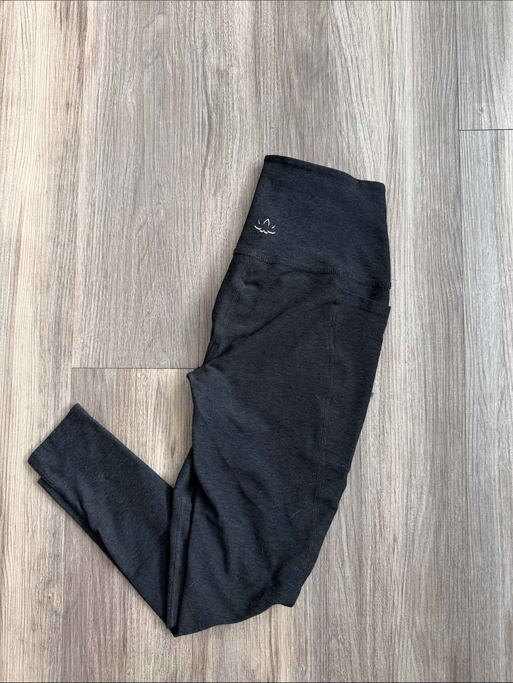 Beyond Yoga Black High-Waist Leggings with Subtle Logo